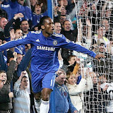 Didier Drogba - Chelsea /BoltonWanderers -Coupe d Angleterre - Carling Cup -  Foot Football - 28.10.2009 - largeur attitude geste joie 05062057