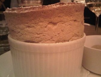 Prune and armagnac souffle