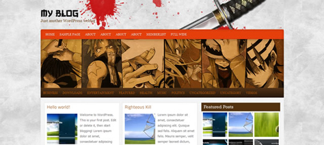 Katana katana 10 teme gratuite pentru Wordpress