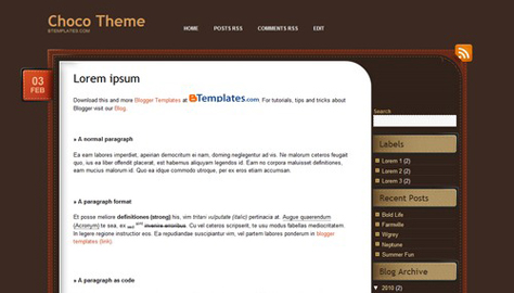 10 teme gratuite pentru Blogger Choco Theme 10 teme gratuite pentru Blogger #2