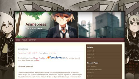 Animepress 10 teme gratuite pentru Blogger #1
