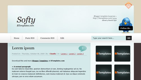 10 teme gratuite pentru Blogger #4 Softy 10 teme gratuite pentru Blogger #4