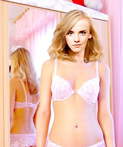 emma watson in bra Emma Watson's Pink Bra