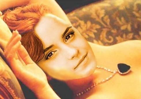 celebrity emma watson fake titanic rose picture