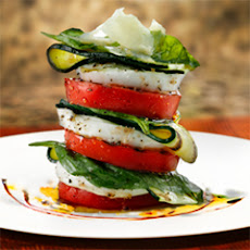 Buffalo Caprese With Grilled Tomato And Zucchini 
