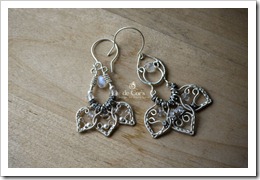 Handmade Wire Jewelry: Silver Lotus Earrings for Wedding V2, Prototype
