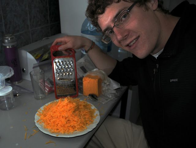 Jeff and Cheese Me and a mound of cheese...sorry, I wish you could see this if you can't.