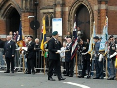 Standard bearers prepare for Queens Gurkha Signals