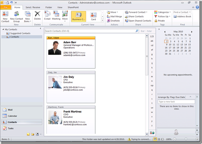 Sync Your SharePoint 2010/2007 Contacts with Outlook