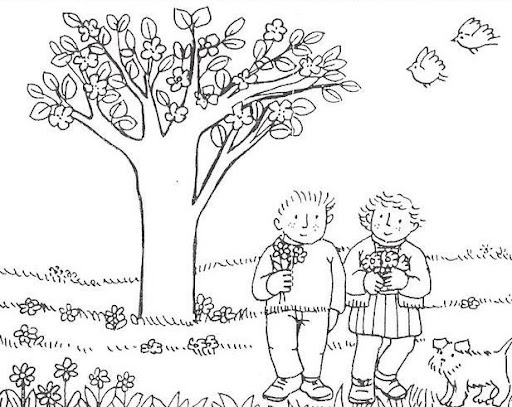 Dibujos de las estaciones del año para iluminar. - Imagui