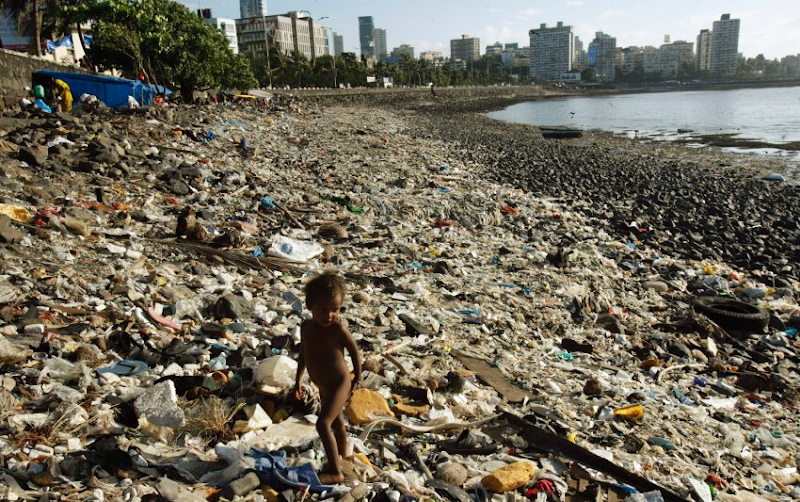 The beach in Mumbai, India: More plastic than plankton. REUTERS