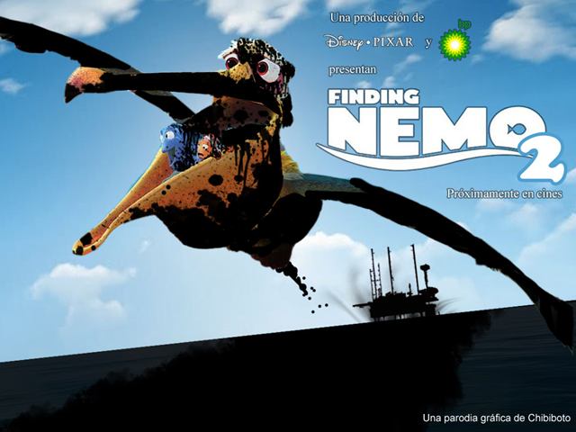 Finding Nemo 2, una producci&oacute;n de Disney PIXAR y BP. Una parodia gr&aacute;fica de Chibiboto. martes, junio 15, 2010
