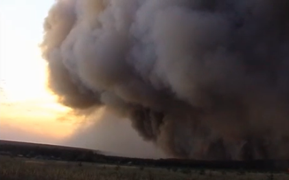 Smoke billows from forest fires in Russia, 30 July 2010. BBC