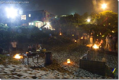 Bonfires on the beach at Island Vibe in Jeffreys Bay Bonfires on the beach at Island Vibe in Jeffreys Bay