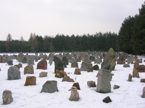 Treblinka Memorial - each stone represented a community destroyed at Treblinka