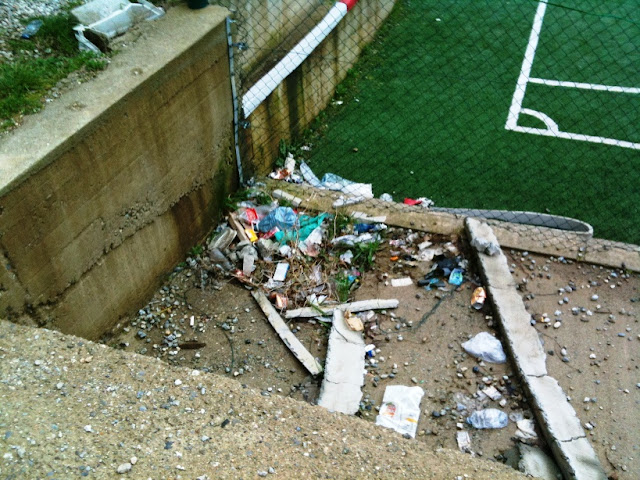 Il campetto di calcetto dell'area scolastica