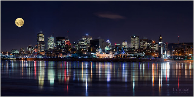 Foto del día: Impresionante foto nocturna con luna llena de Montreal