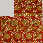 Textile fragment, second half of 16th century; Ottoman, Turkey, Bursa or Istanbul:Ottoman textiles illustrate the taste of the period for splendid floral silks, used for garments and furnishings. This vertical pattern, formed by wavy stems, flowers, and leaves, appeared during the second half of the sixteenth century and is stylistically comparable to the ceramic wall tiles in buildings of the period. Swinging in rhythm from right to left on the undulating stalk are composite tulips and peonies, alternating within the curve of the stems. The flowers and leaves are further enhanced with miniature tulips and carnations, both favorite Ottoman motifs, and other naturalistic flowers.