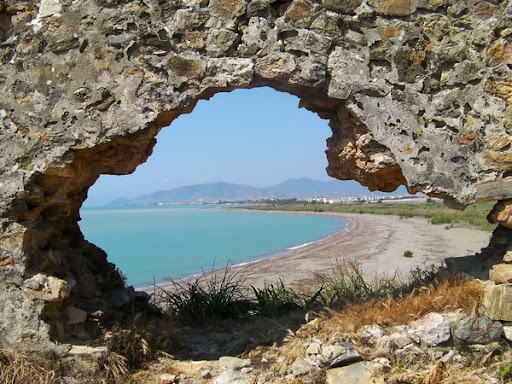 Mamure Kalesi, Aussicht  in Richtung Anamur