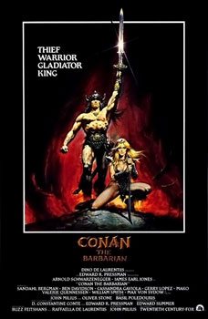 arnold schwarzenegger conan the barbarian movie poster