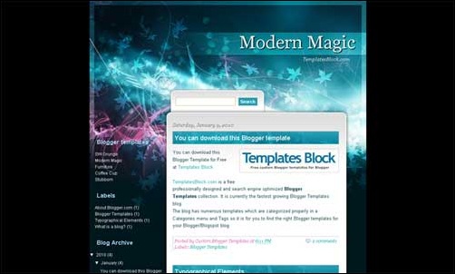 Modern Magic blogspot template