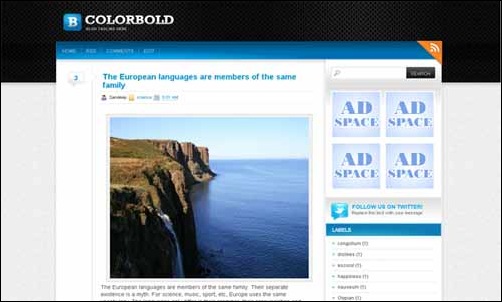 colorbold blogspot template