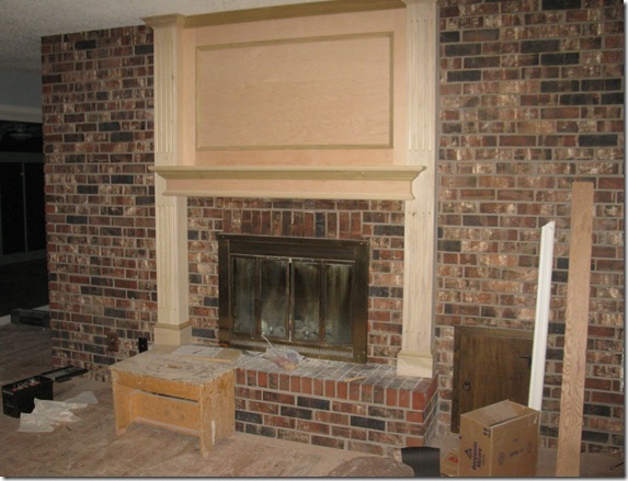 Brick Wall Fireplace Makeover
