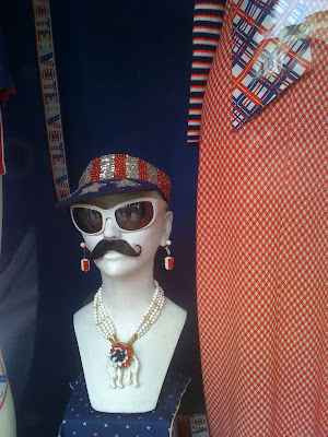 San Francisco, in the Haight, mustachioed manequin