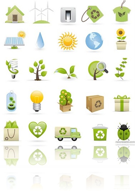 Iconos-en-Vector-de-Ecologia