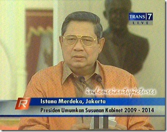 SBY Announces The List of His Ministers