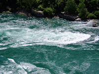 Whirlpools caused at the Bend