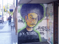Graffiti near hotel