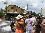 The back of the Hari Krishnas at Glebe Street Fair.