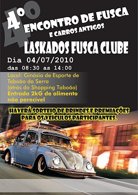 4º Encontro de Fuscas e Carros Antingos Laskados Fusca Clube 04/07/10 Folheto_4_encontro
