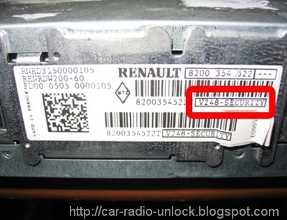 Renault Radio Code Calculator Software