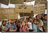 Bru refugee protest in Mizoram