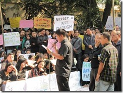 Mizo students protest rape in Delhi