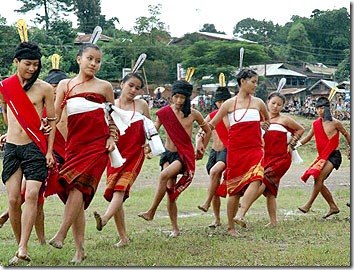 Kuki tribals dancing