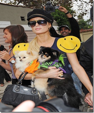 Paris Hilton wearing smiley face dress shops vwmXXteoKbLl