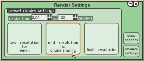 render control window