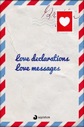 Love declarations and messages