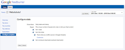 Configure analytics