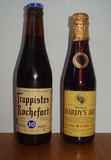 Trappistes Rochefort 10 vs. O'Hanlon's Thomas Hardy's Ale