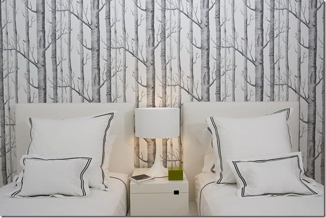 bare tree wallpaper bedroom modern