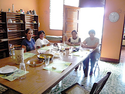 Some of the sisters - L. to R. : volunteer Andria (from Mexico), Sister Rosvia (from Guatemala), Sister Aileen (from The Philippines), Sister Rosario (from Mexico)