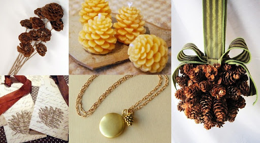 Are you planning a winter wedding These pine cone finds would be charming 