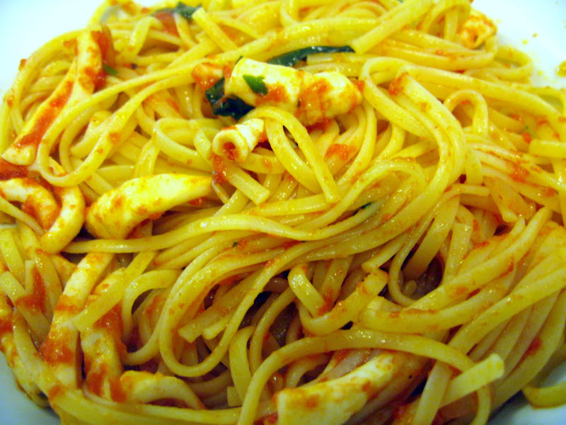 Scordo Pasta Challenge: #72A Linguine Fine with Calamari in Tomato Sauce