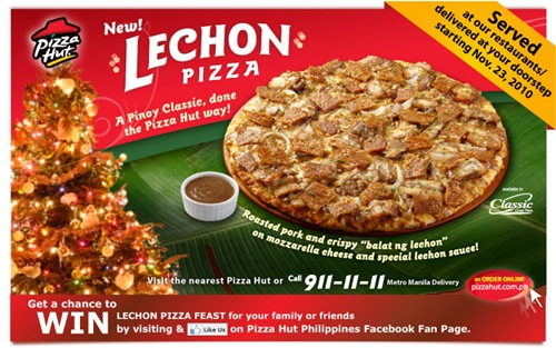 Pizza Hut Lechon Pizza