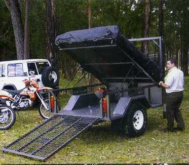 Motorbike Camper Trailer setup