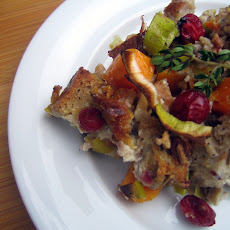 Butternut Squash and Leek Bread Pudding
